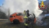 Incendio auto Borgosesia