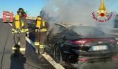 Carisio: incendio autovettura sulla A4