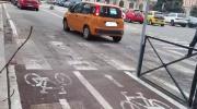 Auto-biciletta: il terminale della ciclabile &egrave; problematico