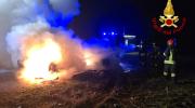 Incendio auto Alice Castello 