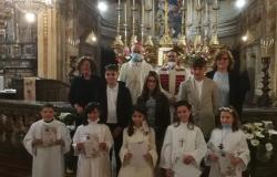 Prima Comunione per cinque bambini