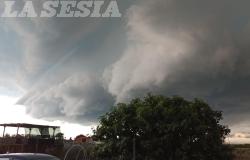 Vento forte e grandine sul vercellese