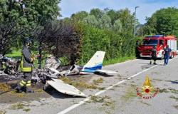 Aereo ultraleggero si schianta nella zona industriale di Roccapietra