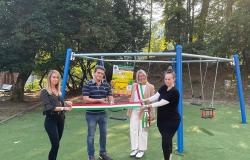 Borgosesia: altalena inaugurata in ricordo di Giovanna Magni