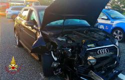 A4 Vercelli ovest, incidente fra due autovetture