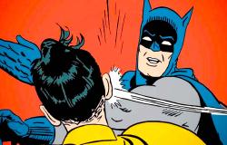Il ceffone di Batman a Robin