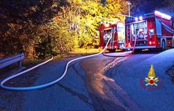 Valduggia: incendio ad una legnaia, rischio per il bosco adiacente