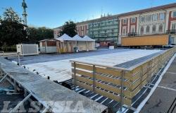 Vercelli: iniziati i preparativi per la pista di pattinaggio