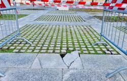 Lavori di manutenzione nella piazza antico ospedale