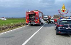 Balocco: scontro tra due vetture, due feriti e intervento dell'elisoccorso