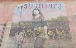 Murale da restaurare: visita del presidente della Provincia Gilardino
