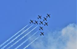 Le foto delle prove delle Frecce Tricolori