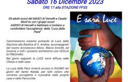 La Luce della Pace arriva in città