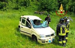 Campertogno: auto fuori strada, una donna ferita