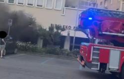 Vercelli:  incendio al Bislakko di piazza Risorgimento 