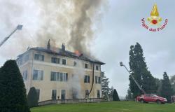 Vasto incendio nella storica Villa Lomellina Marchese Raggio a Gavi