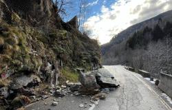Sp10: cade un masso fra Fervento e Rimasco