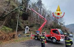 Baraggiolo di Varallo: alberi finiscono sui cavi elettrici