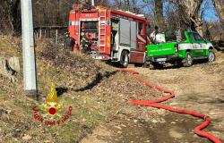 Quarona: principio d'incendio in Regione Fei