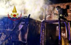 Incendio di una spazzatrice a Villata