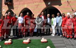 Vercelli: piazza Cavour trasformata nel "Villaggio Cri"