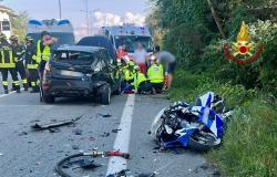 Salussola, scontro tra auto e moto: interviene l'elisoccorso