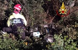 Serravalle Sesia: motociclista finisce in un dirupo 