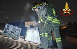 In fiamme una canna fumaria