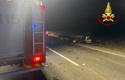 Formigliana:  scontro  frontale tra due auto,  due persone in ospedale 