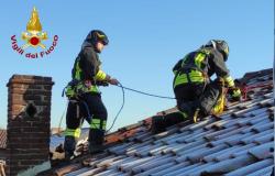 Crescentino: fiamme in un edificio storico 