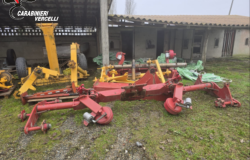 Vercellese, recuperata refurtiva agricola per oltre 100.000 euro
