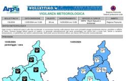 Allerta meteo gialla su Vercelli e provincia
