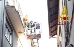 Intervento dei Vigili del fuoco in via Failla
