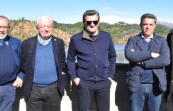 Il vicepresidente del Senato Centinaio in visita alla diga della Ravasanella