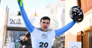 Grande prima manche di Amedeo Bagnis nella prova di skeleton