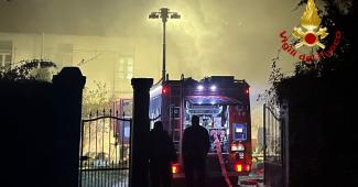 Vigili del fuoco a Sali Vercellese