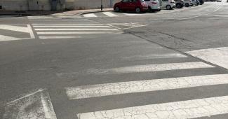 Vercelli, strisce pedonali largo Giusti