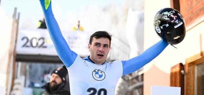 Grande prima manche di Amedeo Bagnis nella prova di skeleton