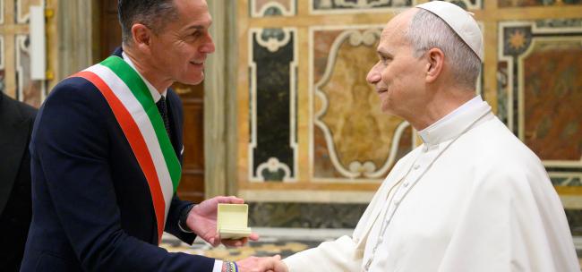 Davide Gilardino e Papa Leone XIV