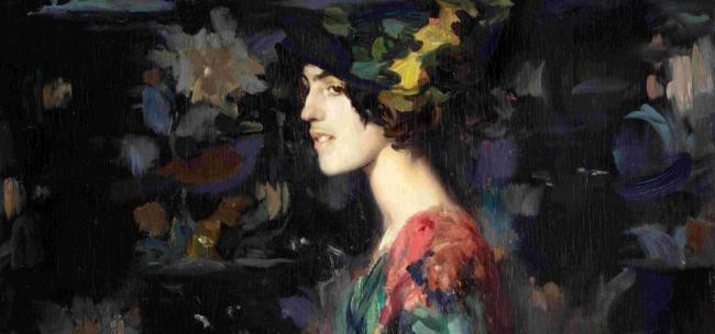 Museo Borgogna, particolare dell'opera "Armonie" di Ambrogio Alciati