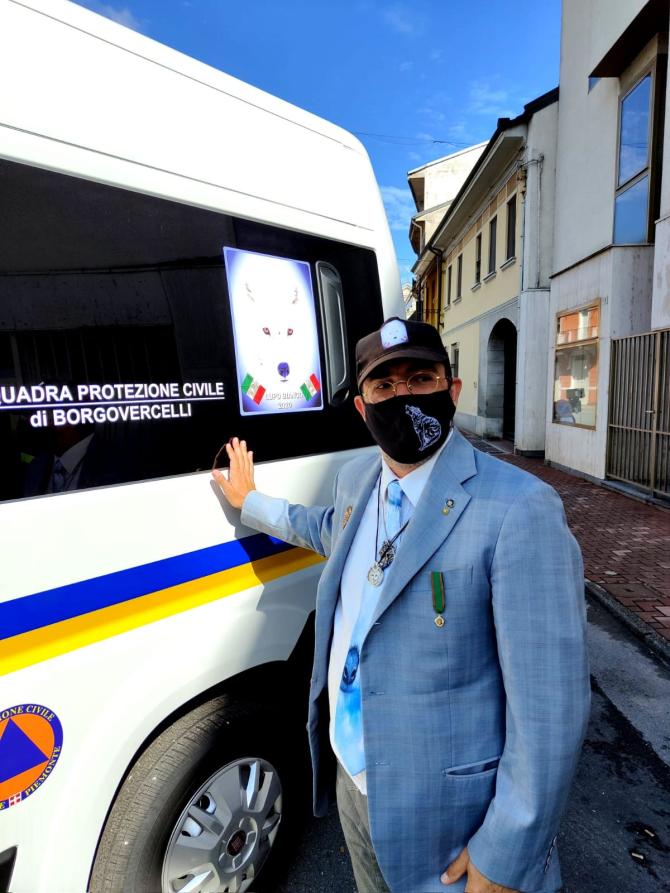 Borgo Vercelli inaugurazione mezzo Protezione civile