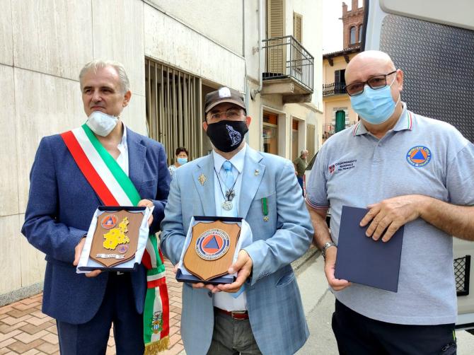 Borgo Vercelli inaugurazione mezzo Protezione civile