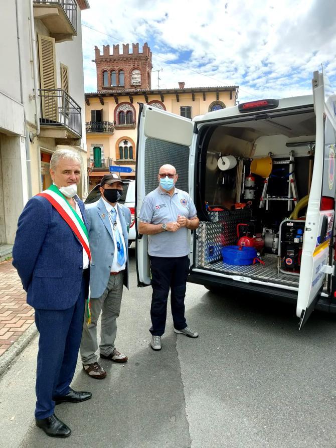 Borgo Vercelli inaugurazione mezzo Protezione civile