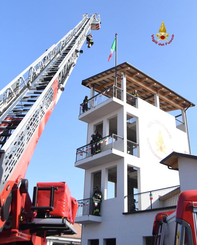Inaugurazione castello di manovra vigili del fuoco a Trino