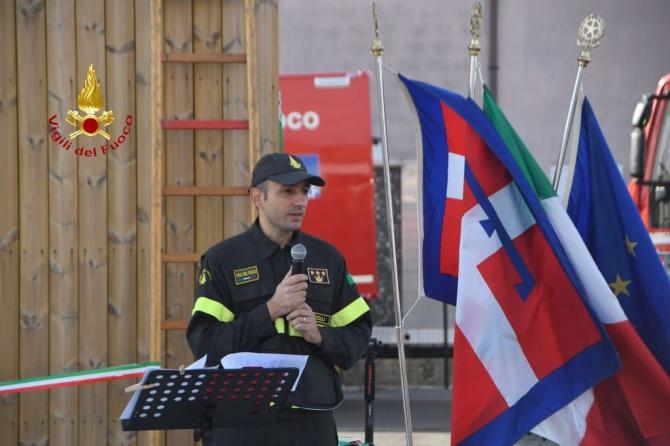 Inaugurazione castello di manovra vigili del fuoco a Trino