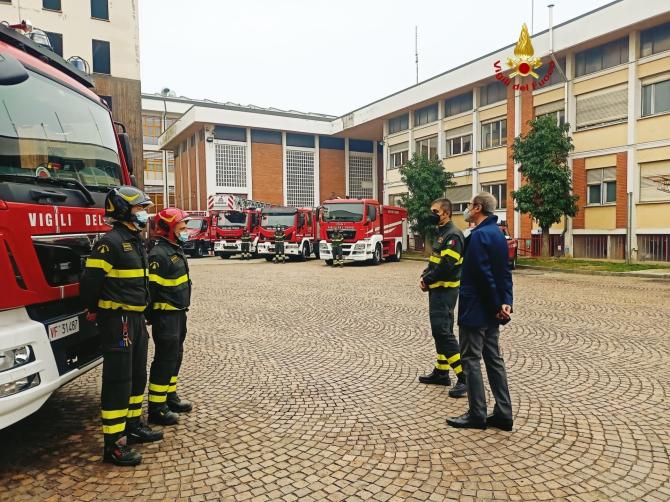 Visita del prefetto ai vigili del fuoco