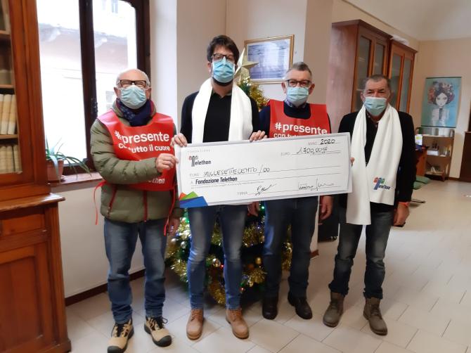 Dalla Protezione civile 1700 euro a Telethon