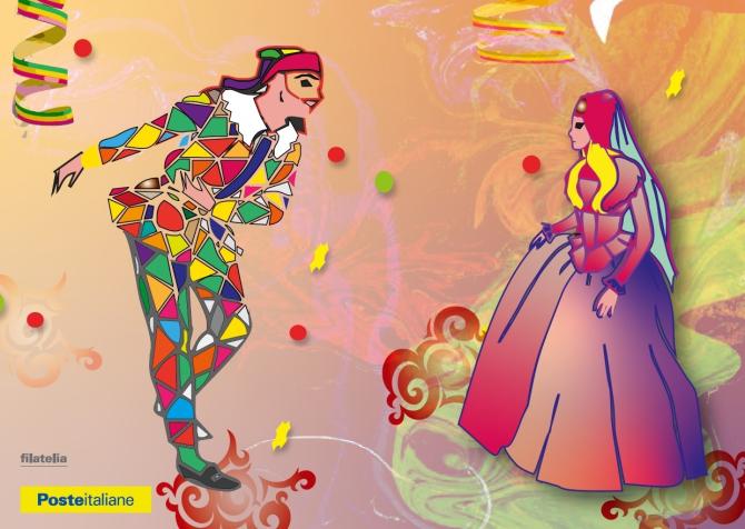 Cartolina filatelica Carnevale