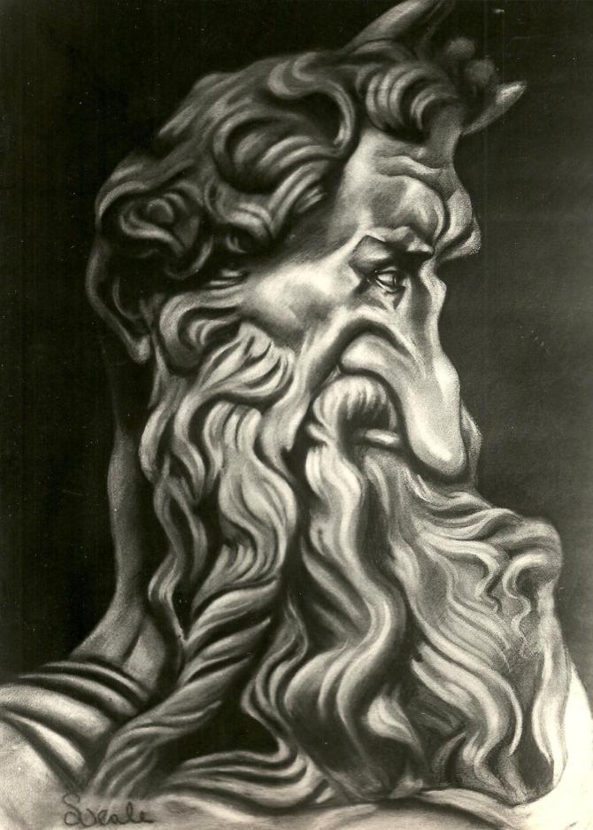 Caricatura del Mosè di Michelangelo