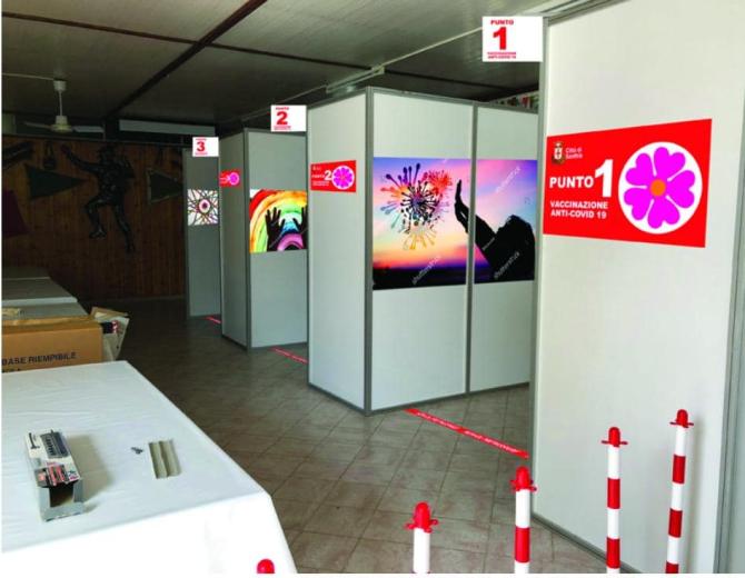 Santhià punto vaccinale sede alpini